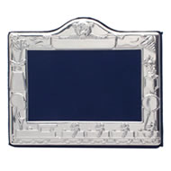 hallmarked silver chsitening photo frame